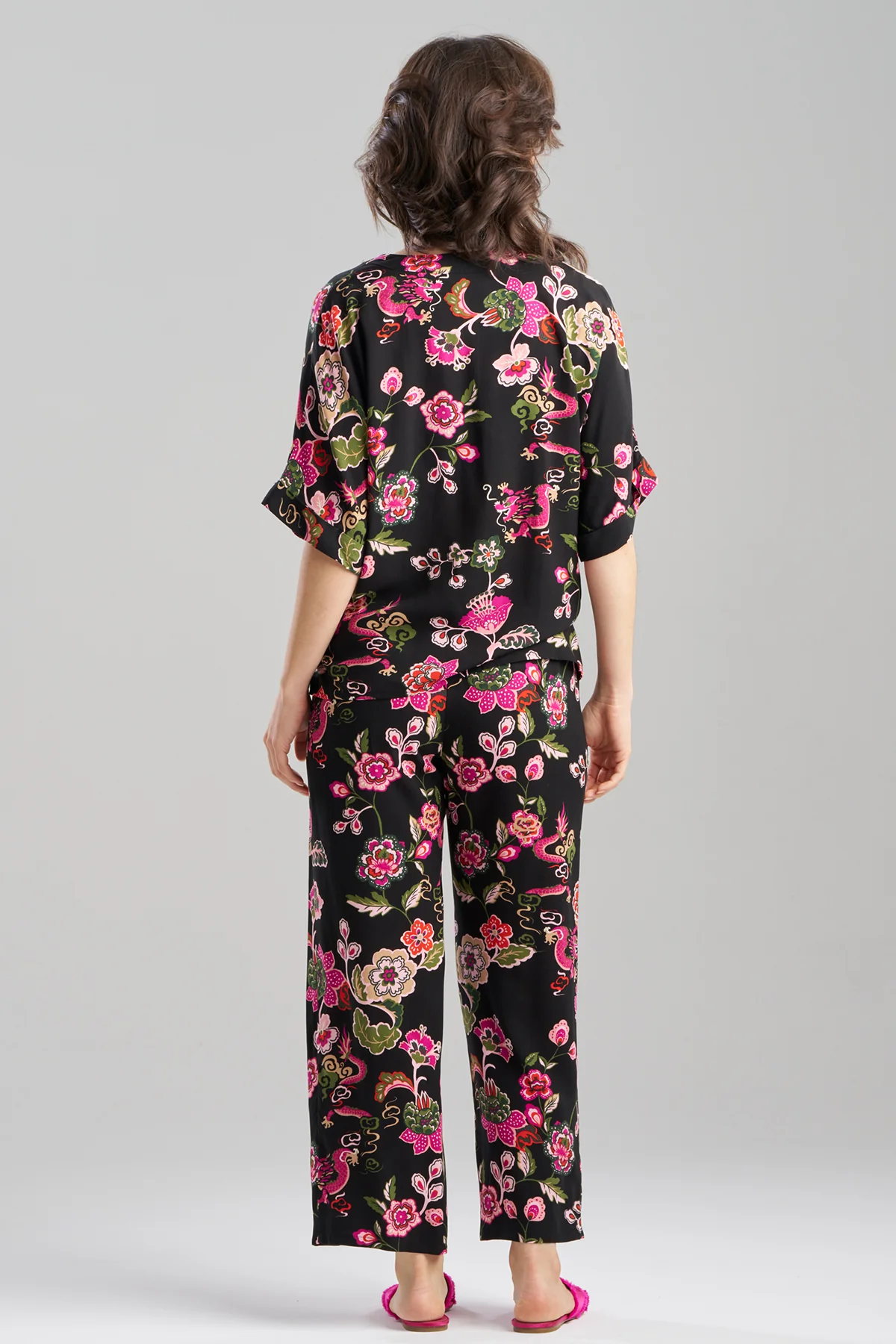 Fleur Dragon Printed Challis PJ Set - Image 2