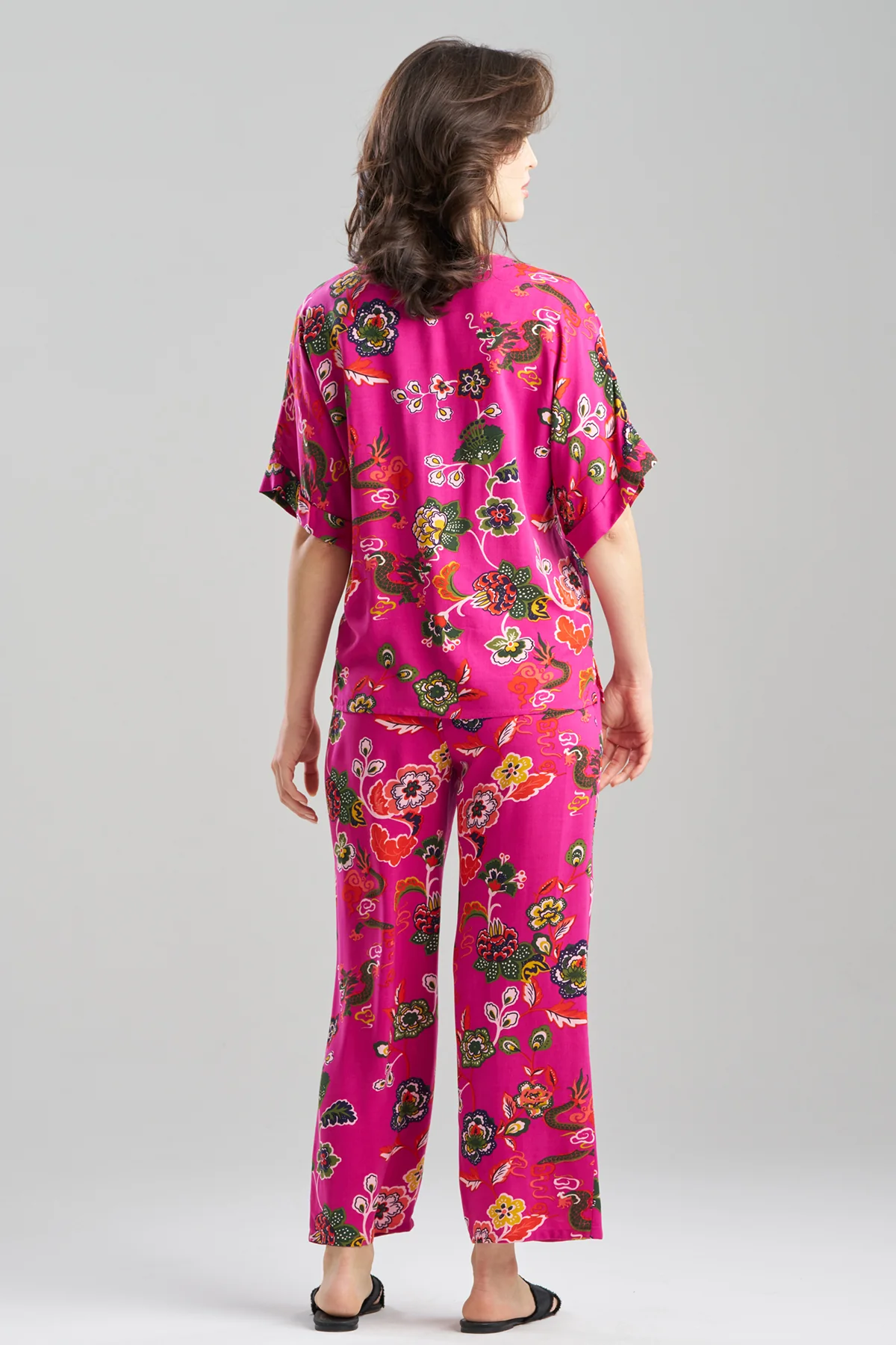 Fleur Dragon Printed Challis PJ Set - Image 2