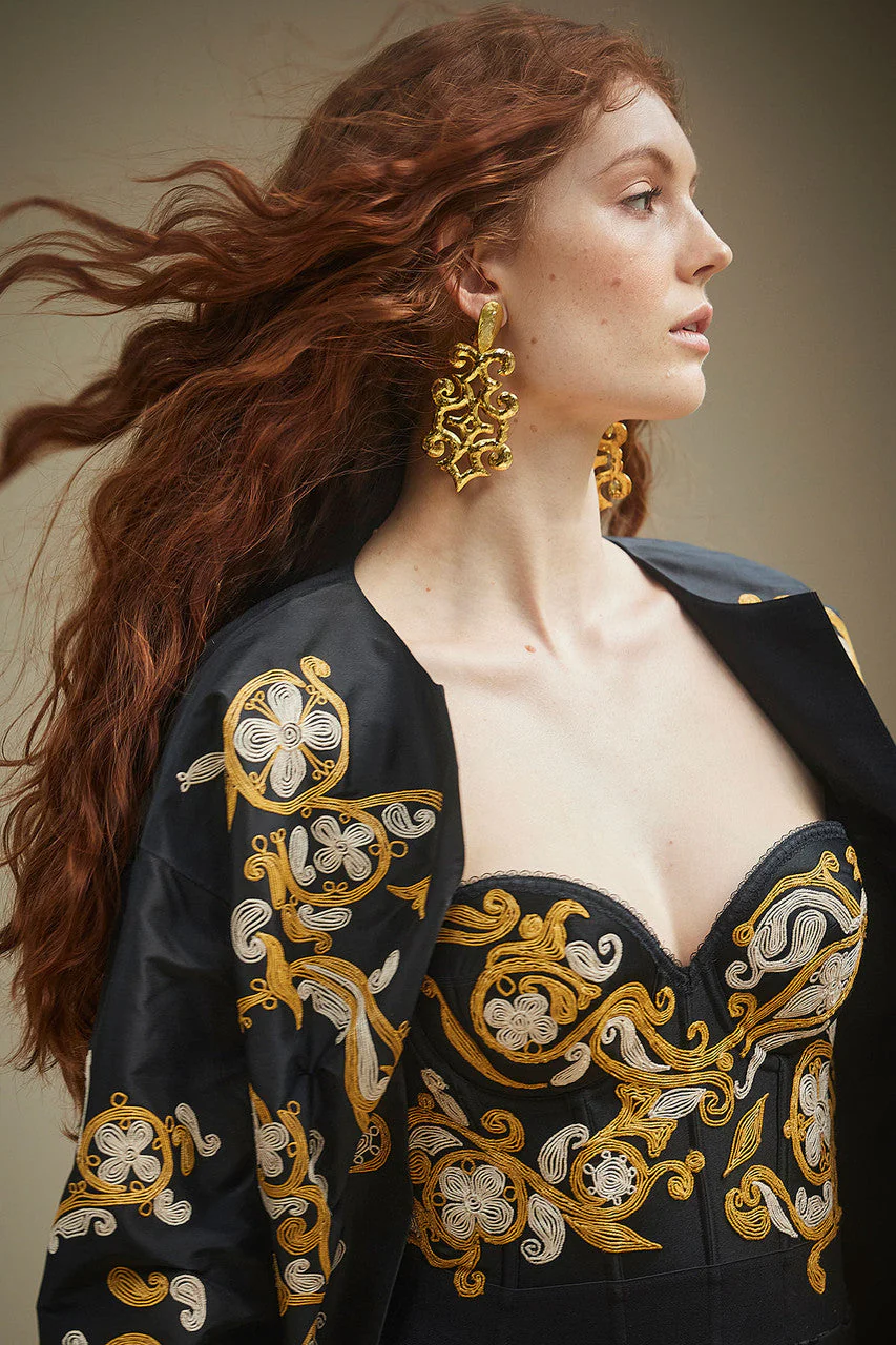 Floral Embroidered Corset