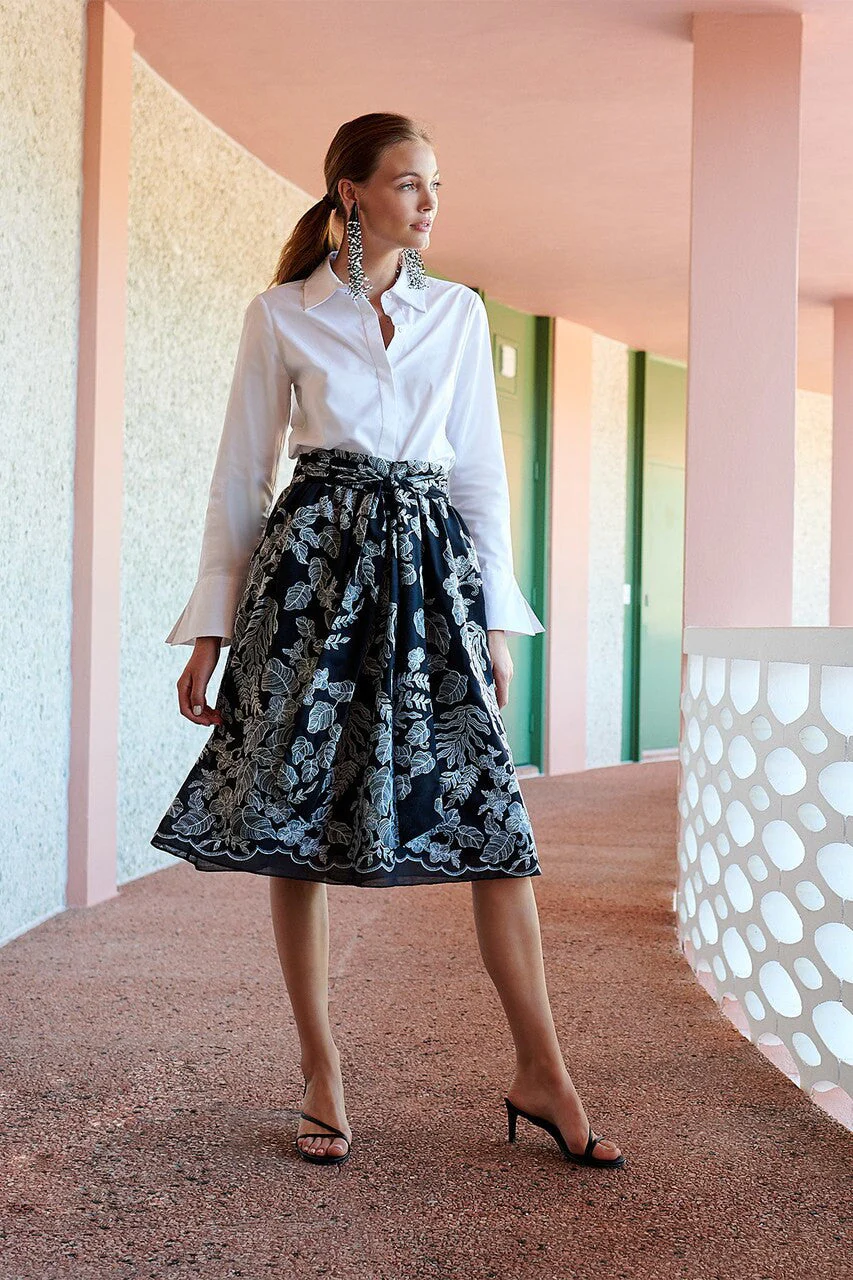 Floral Embroidery Skirt - Image 4