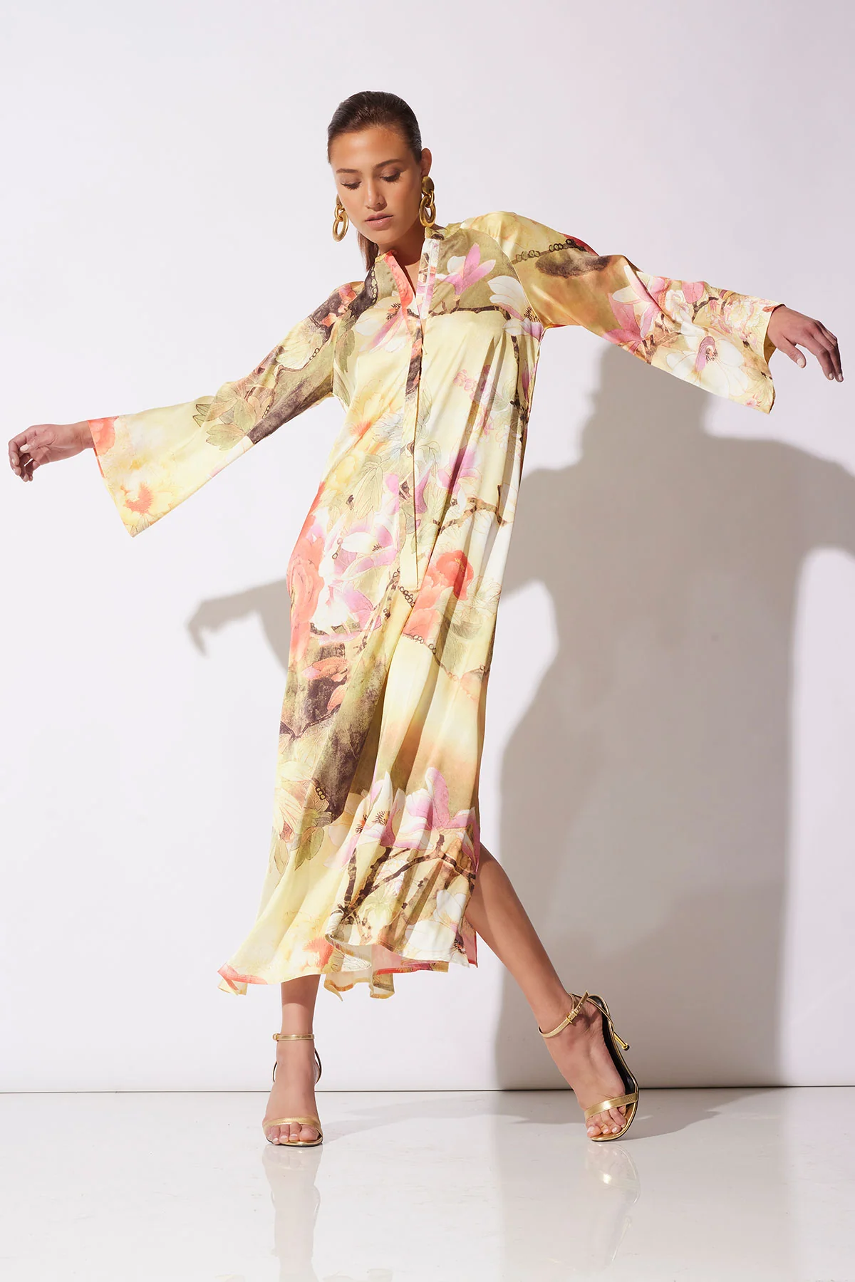 Floral Garden Zip Caftan