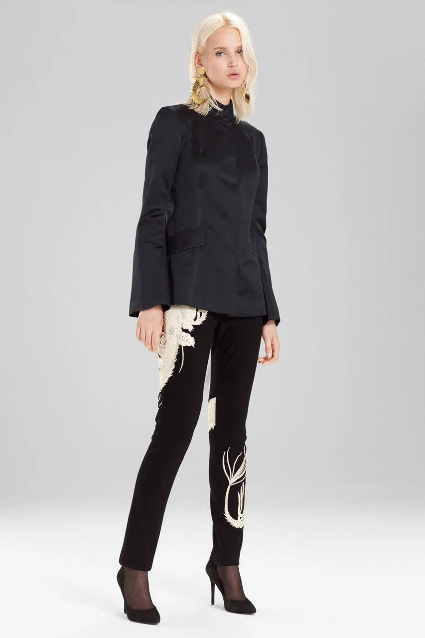 Fluid Satin Mandarin Jacket - Image 2