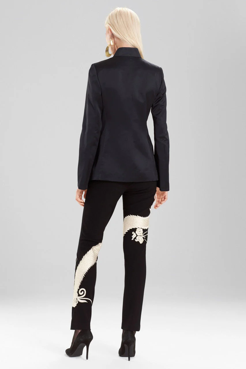 Fluid Satin Mandarin Jacket - Image 3