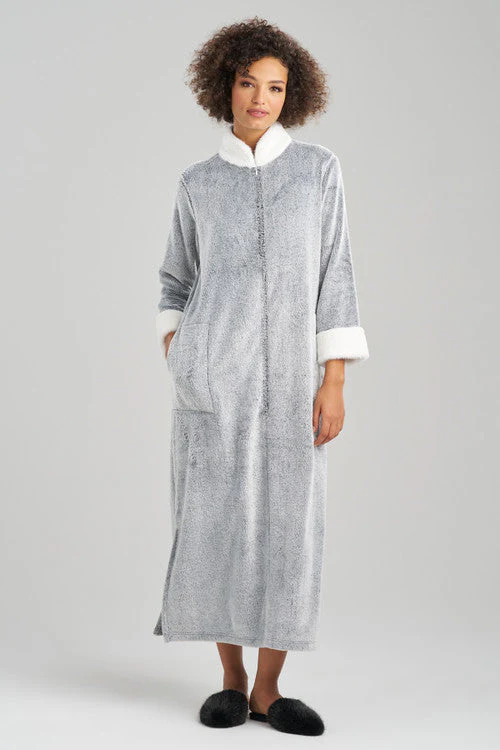 Frosted Cashmere Mandarin Zip Lounger - Image 3