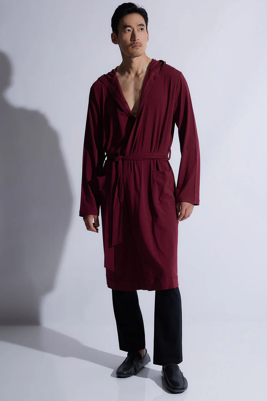 Galen Cotton Modal Hooded Robe - Image 2
