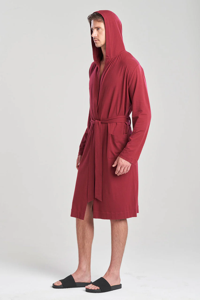 Galen Cotton Modal Hooded Robe - Image 6