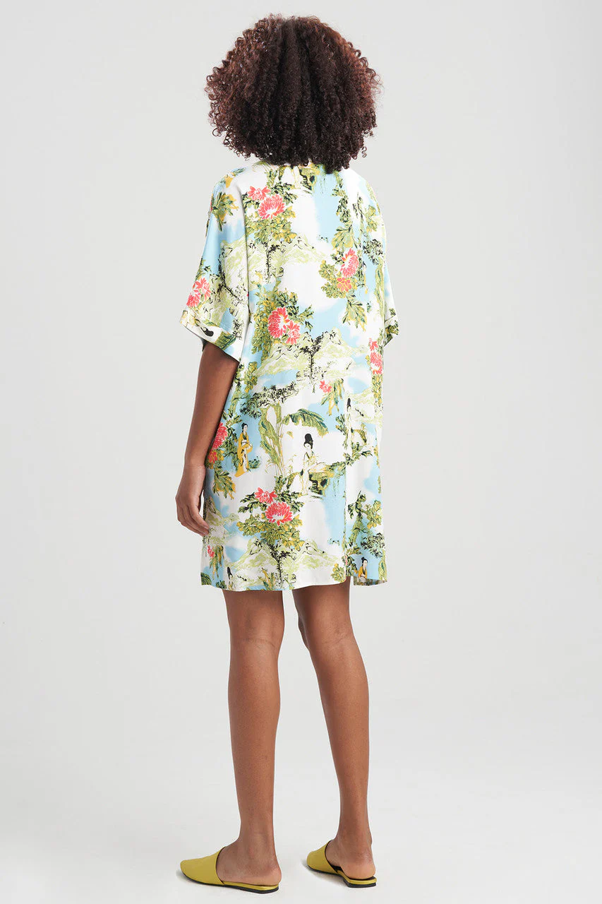 Gion-Printed Challis Sleepshirt - Image 3