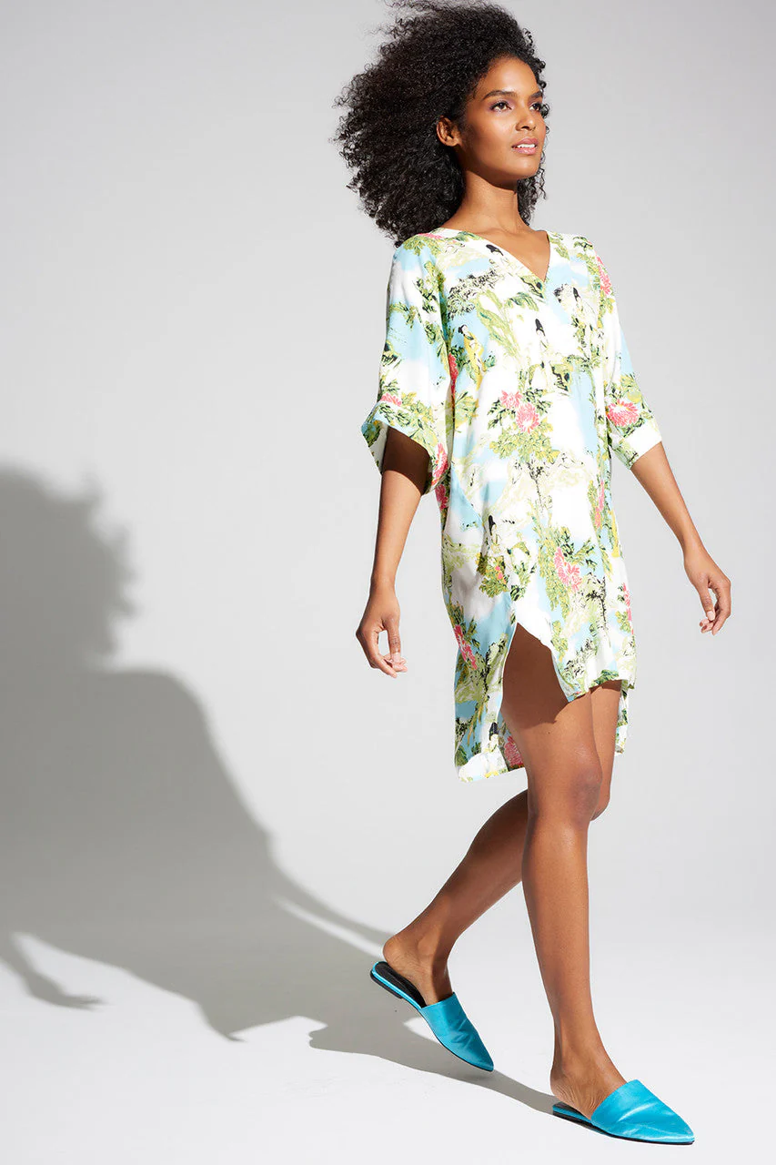Gion-Printed Challis Sleepshirt - Image 4