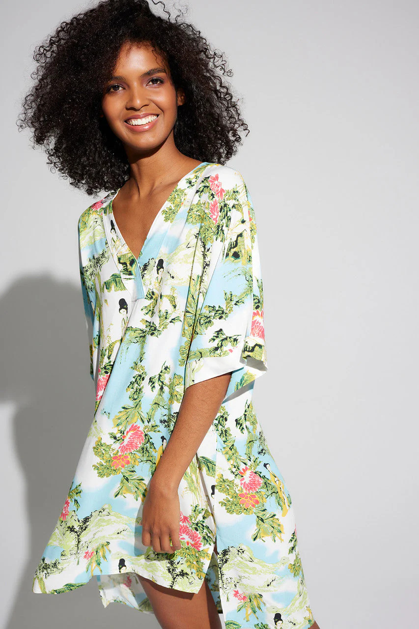 Gion-Printed Challis Sleepshirt - Image 5