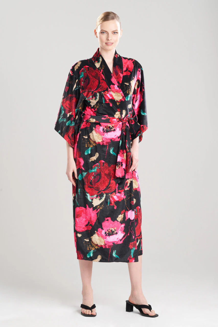 Haiku Printed Velvet Reversible Robe - Image 2