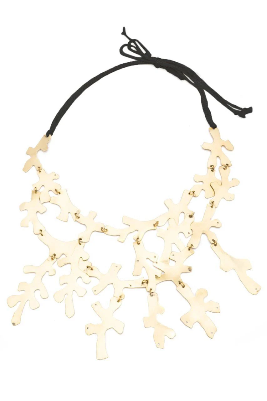 Hammered Brass Necklace - Image 3