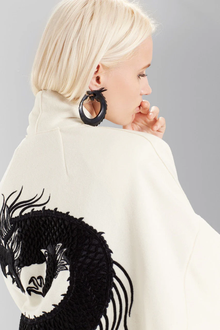 Horn Dragon Clip Earrings - Image 3