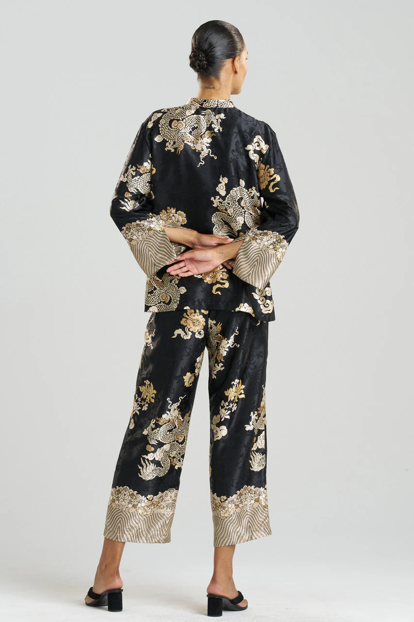 Imperial Dragon Jacquard Mandarin PJ - Image 2