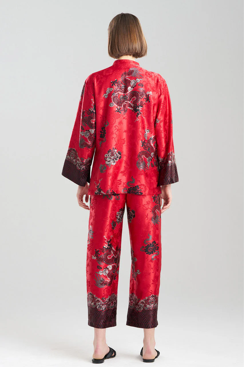 Imperial Dragon Jacquard Mandarin PJ - Image 3