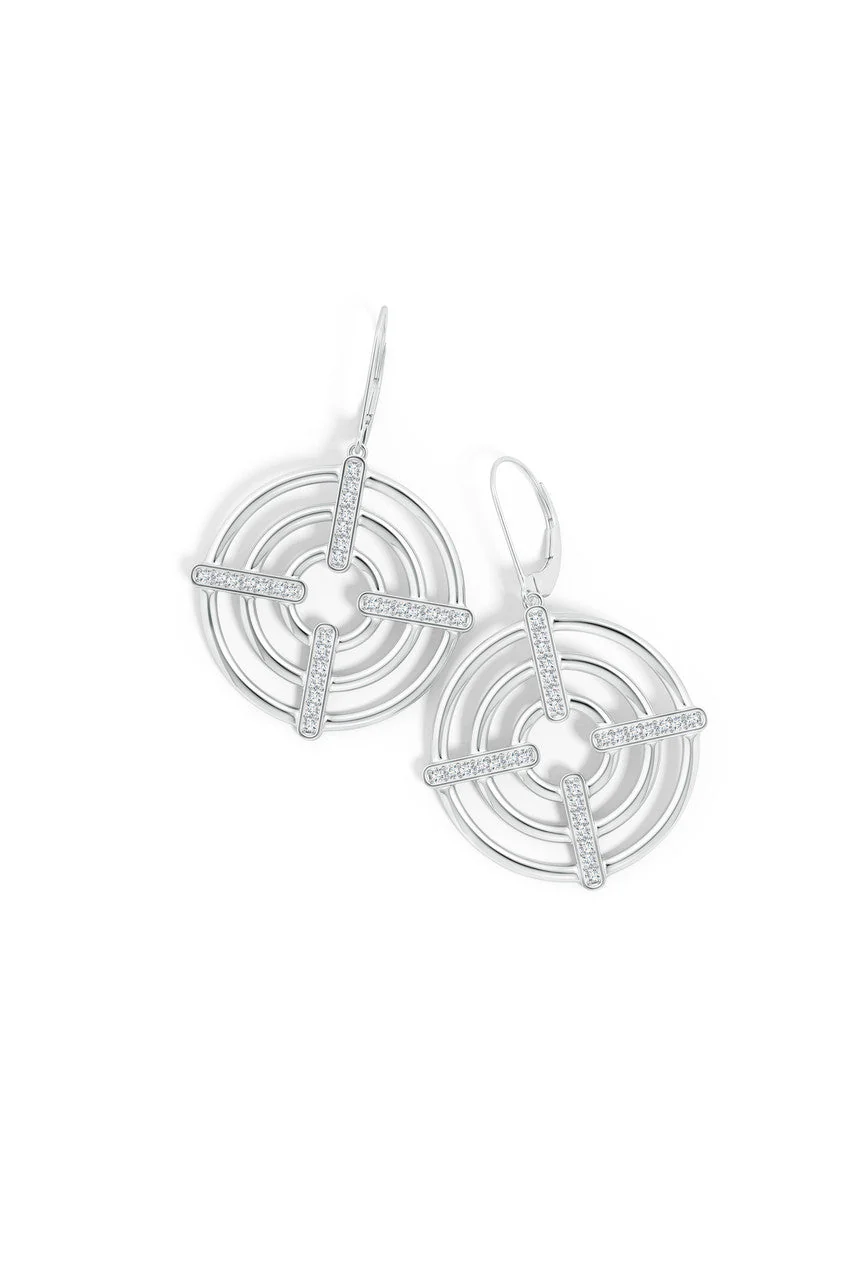 Infinity Concentric Circle 14K Gold Earrings - Image 2