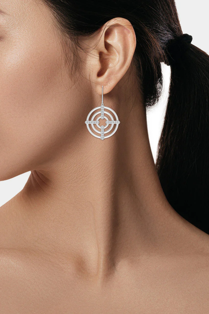 Infinity Concentric Circle 14K Gold Earrings - Image 3