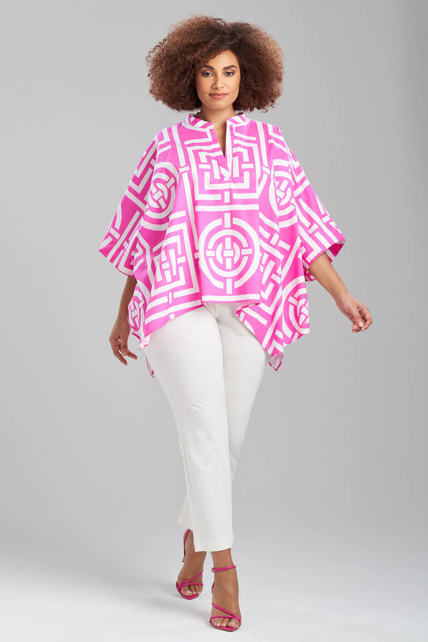 Infinity Cotton Poplin Oversized Mandarin Top - Image 3