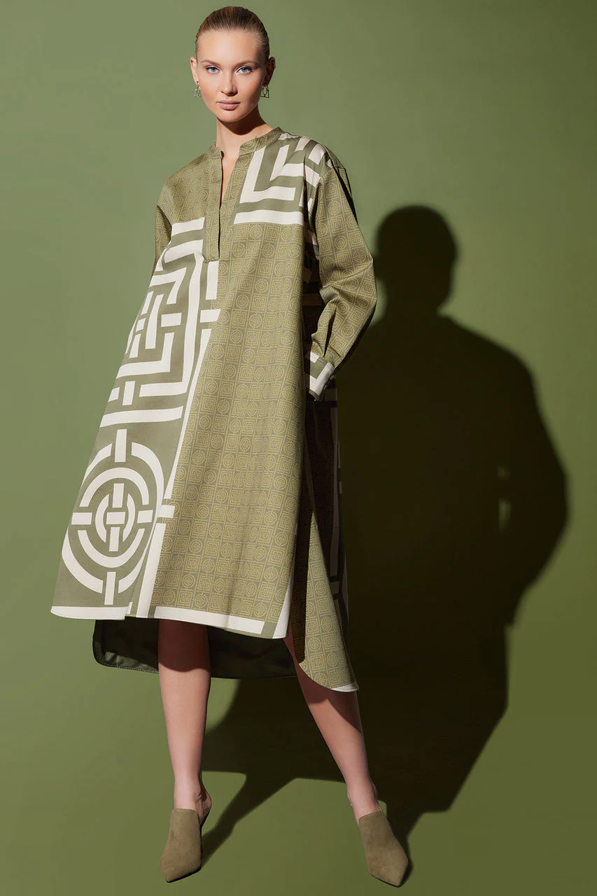 Infinity Cotton Sateen Oversized Half Placket Shirtdress - Image 3