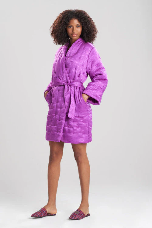 Infinity Jacquard Quilted Short Robe - Image 7