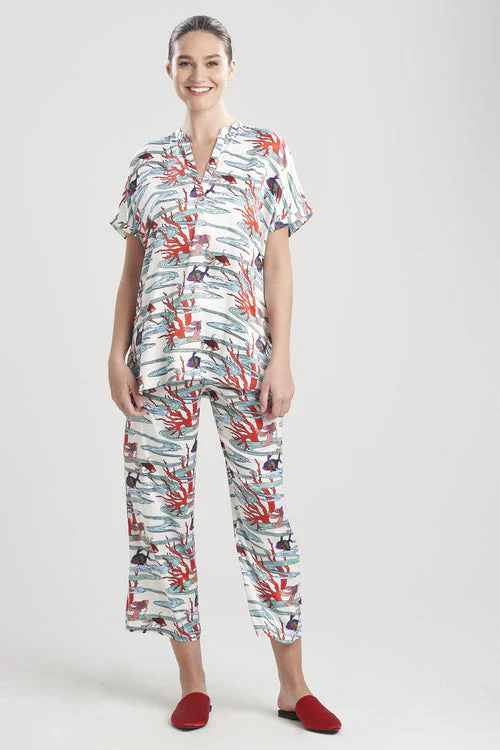Island Cove-Printed Matte Satin PJ - Image 11