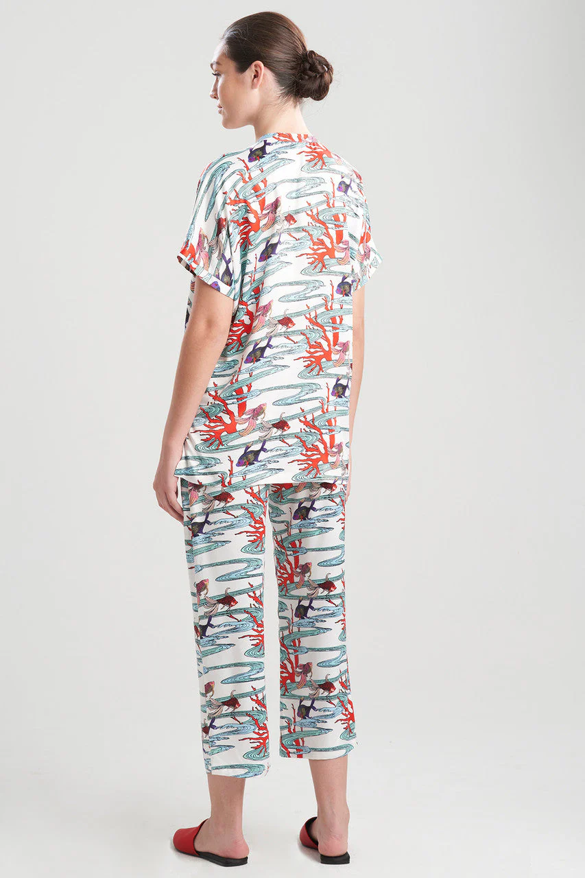 Island Cove-Printed Matte Satin PJ - Image 3