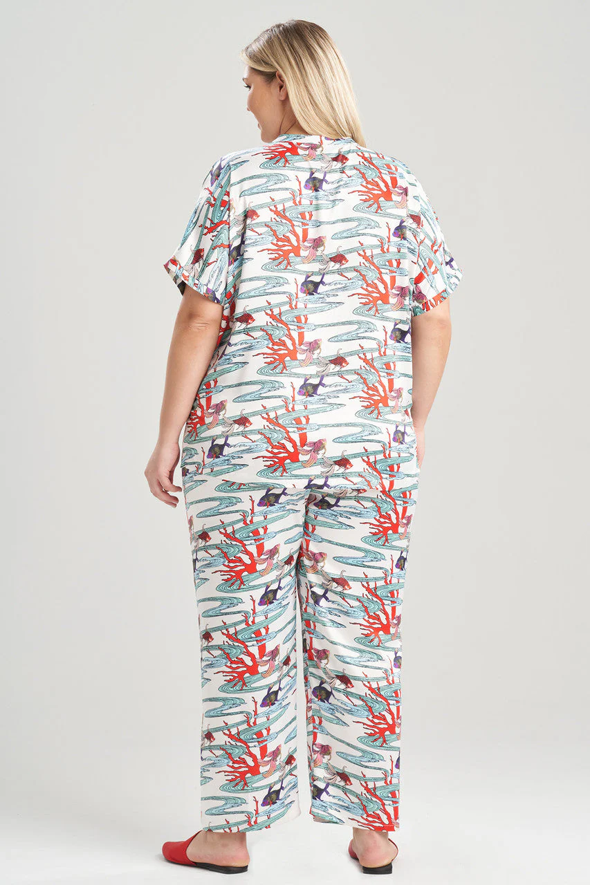Island Cove-Printed Matte Satin PJ - Image 5