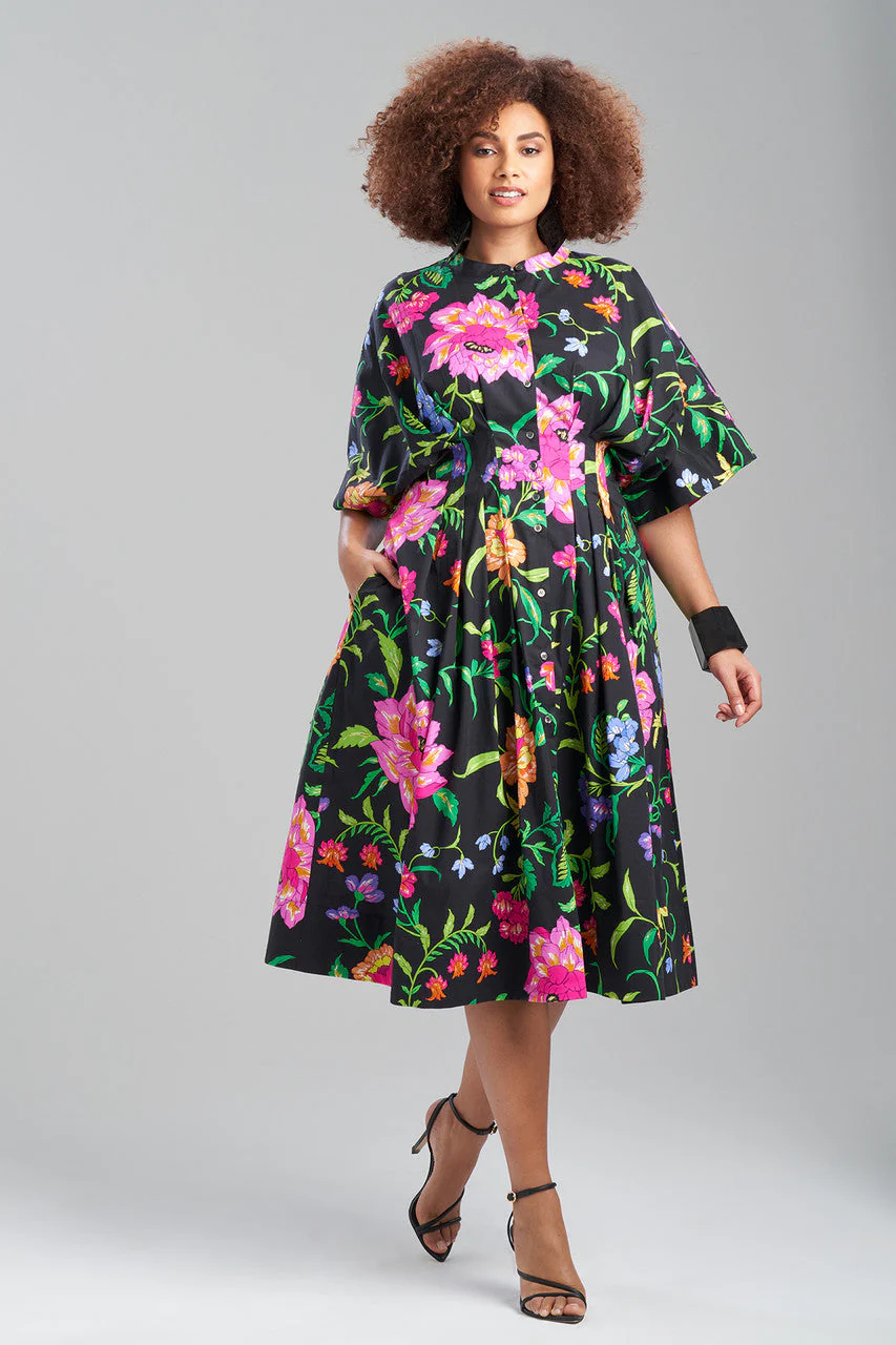 Junko Cotton Poplin Mandarin Dress - Image 3