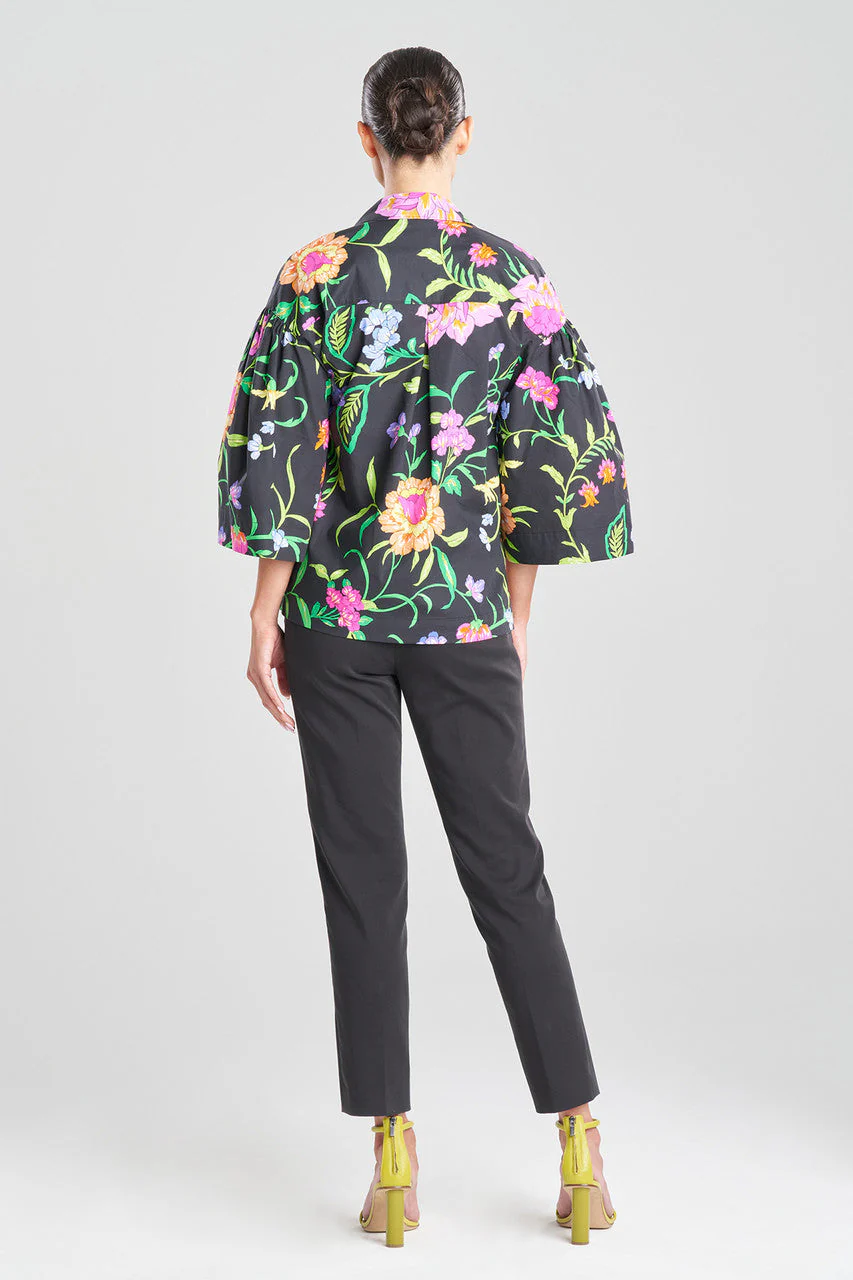 Junko Cotton Poplin Oversized Pleated Top - Image 2