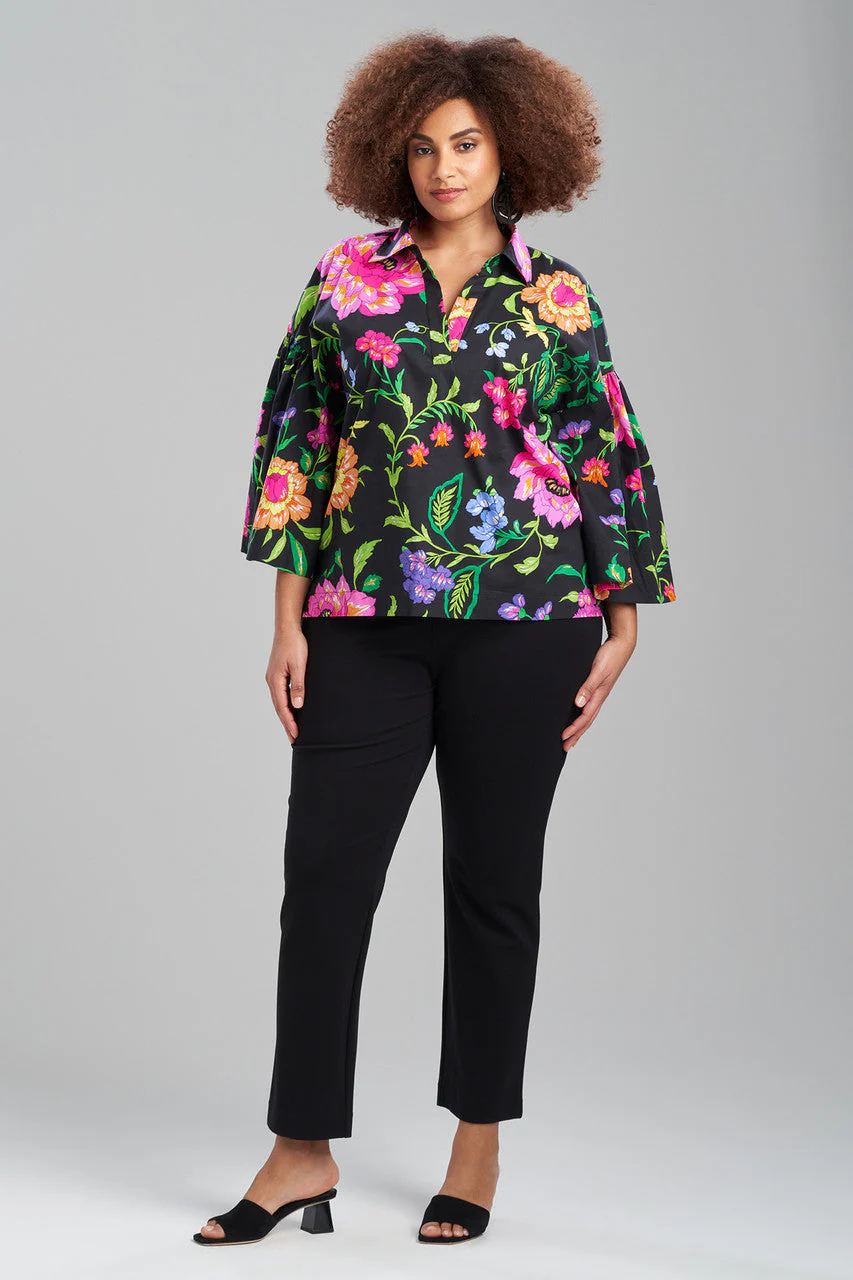 Junko Cotton Poplin Oversized Pleated Top - Image 3