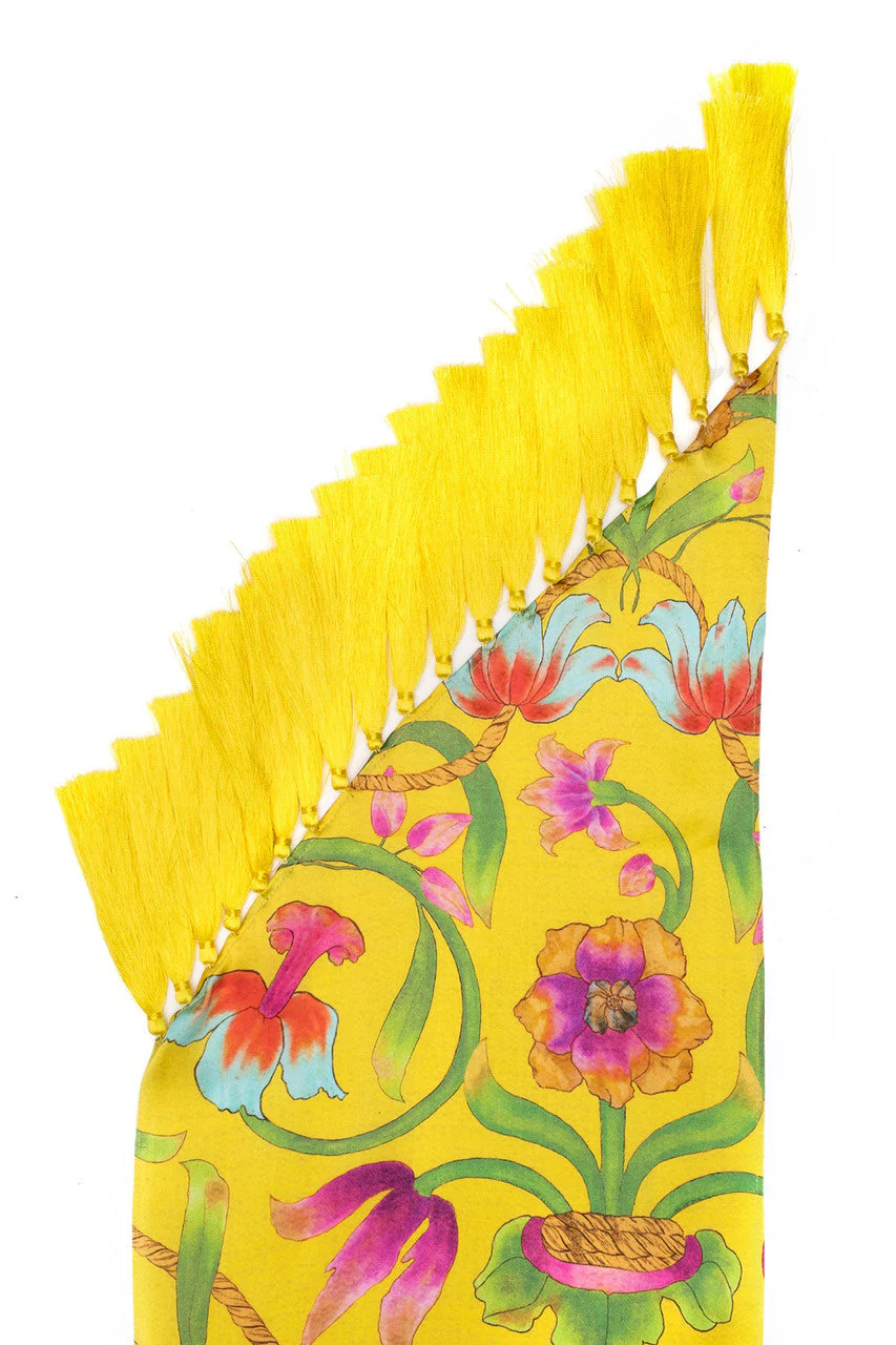 Kamakura Silk Fringe Scarf - Image 3