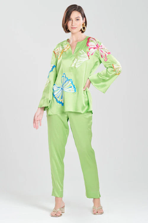 Key Essentials Embroidered Butterfly Silk Tunic Top - Image 7