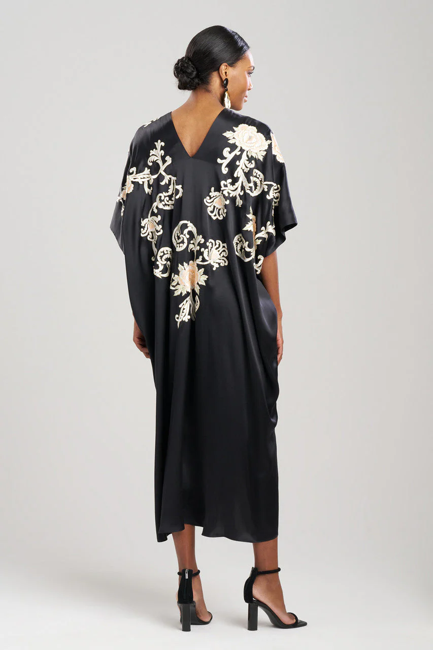 Key Essentials Embroidered Floral Silk Caftan - Image 2