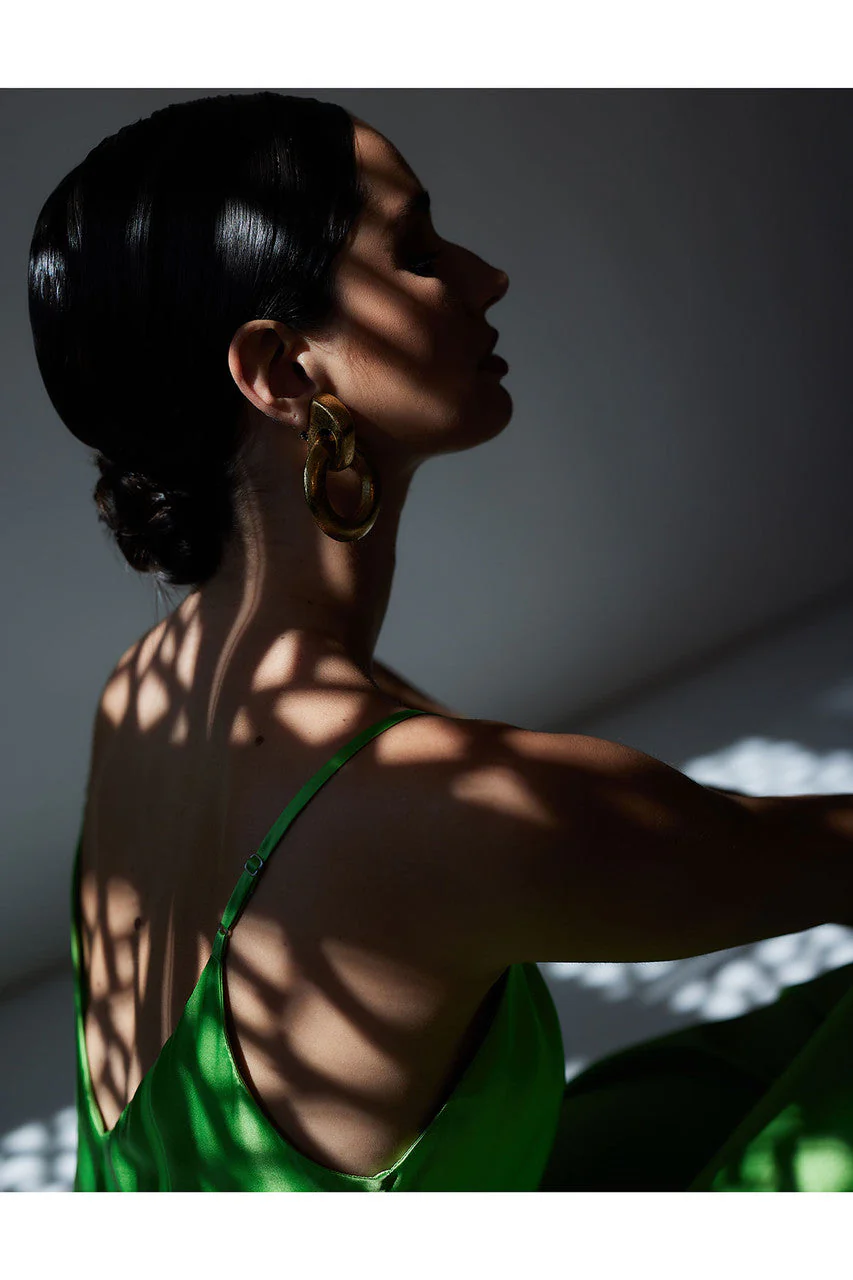 Key Essentials Sheath Flounce Silk Slip Dress - Image 4