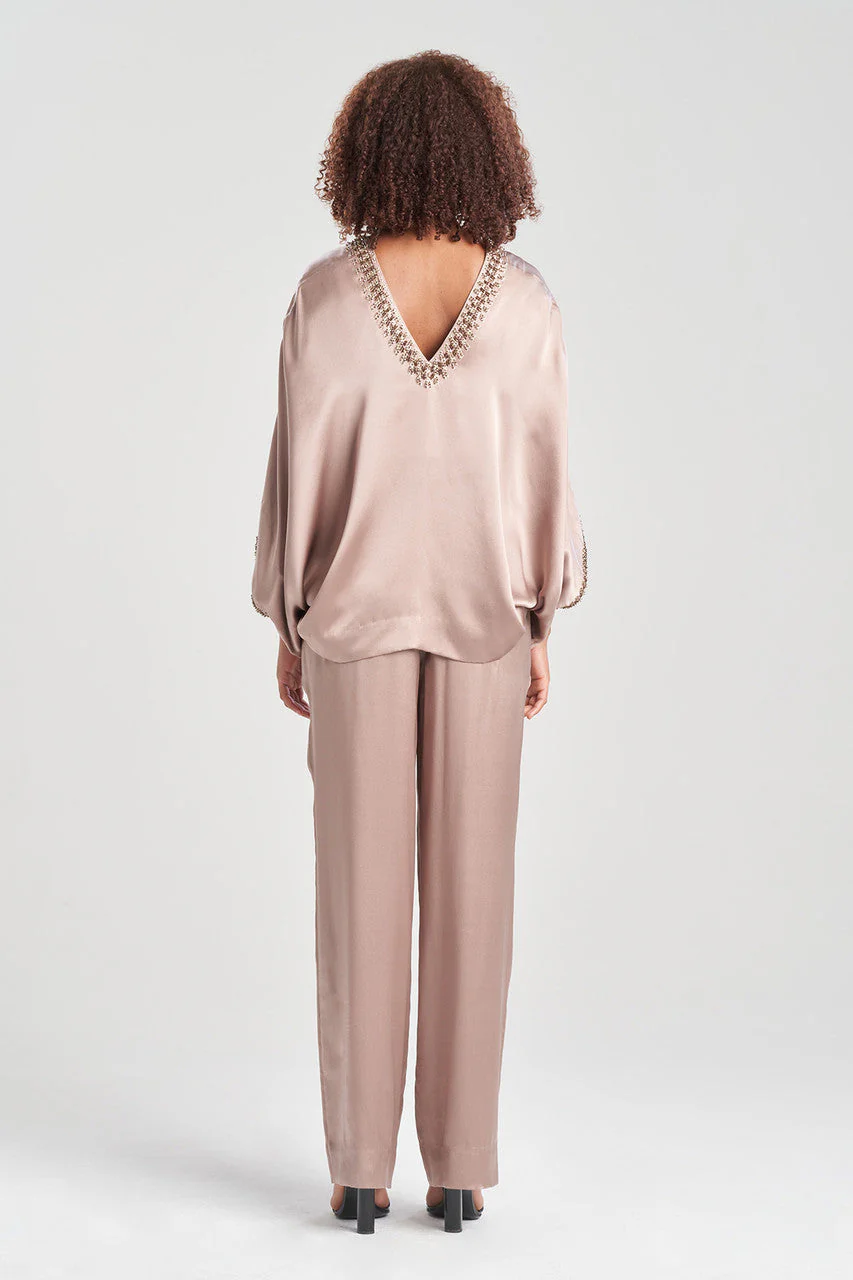 Key Essentials Silk Embroidered Kimono Sleeve Top - Image 2