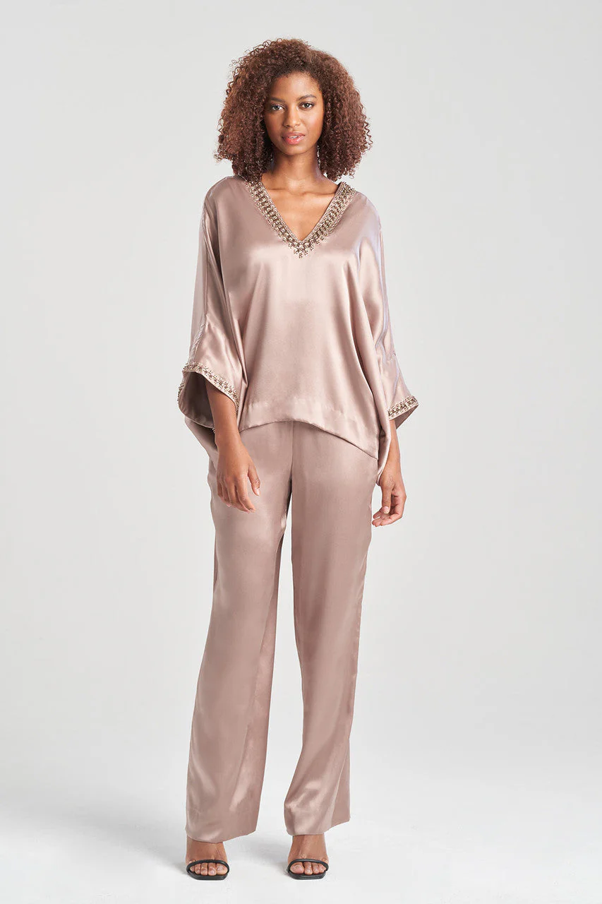 Key Essentials Silk Embroidered Kimono Sleeve Top - Image 3