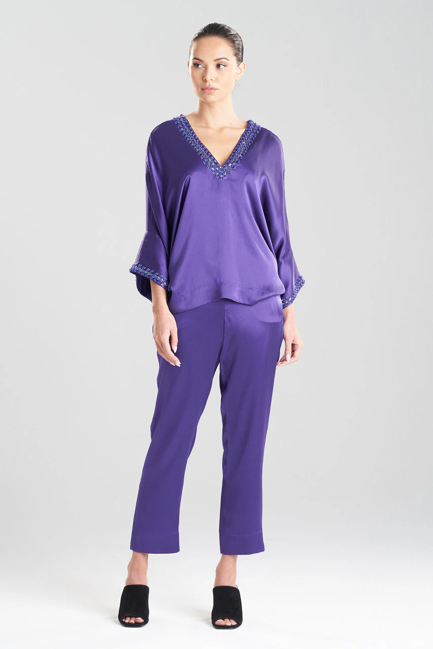 Key Essentials Silk Embroidered Kimono Sleeve Top - Image 2