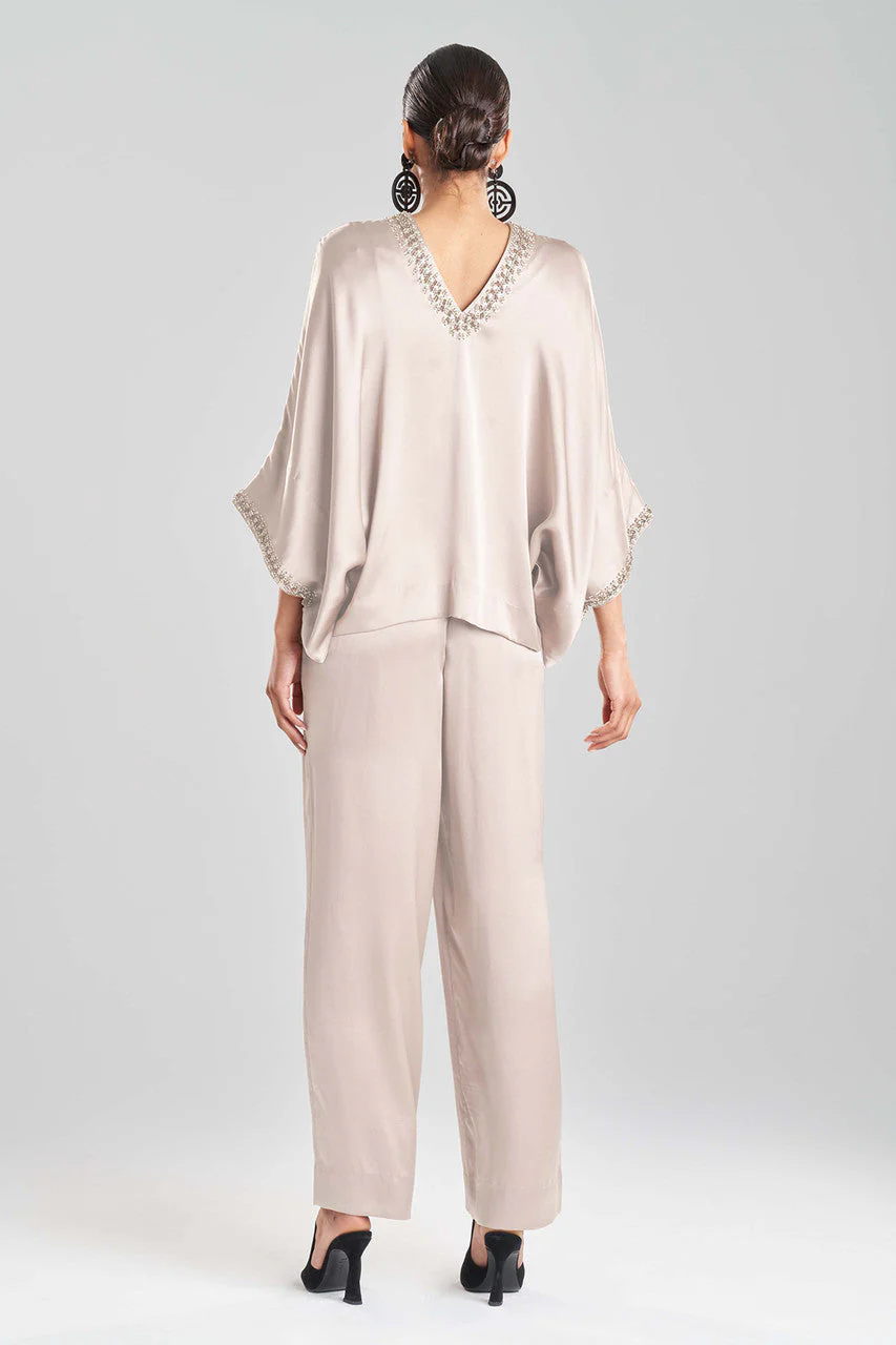 Key Essentials Silk Embroidered Kimono Sleeve Top - Image 2