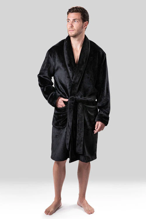 Kinhin Cozy Fleece Piped Collar Robe