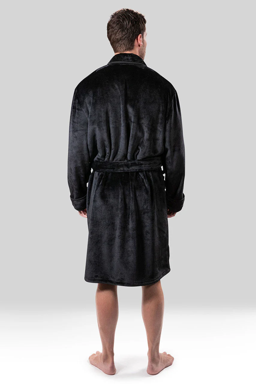 Kinhin Cozy Fleece Piped Collar Robe - Image 4