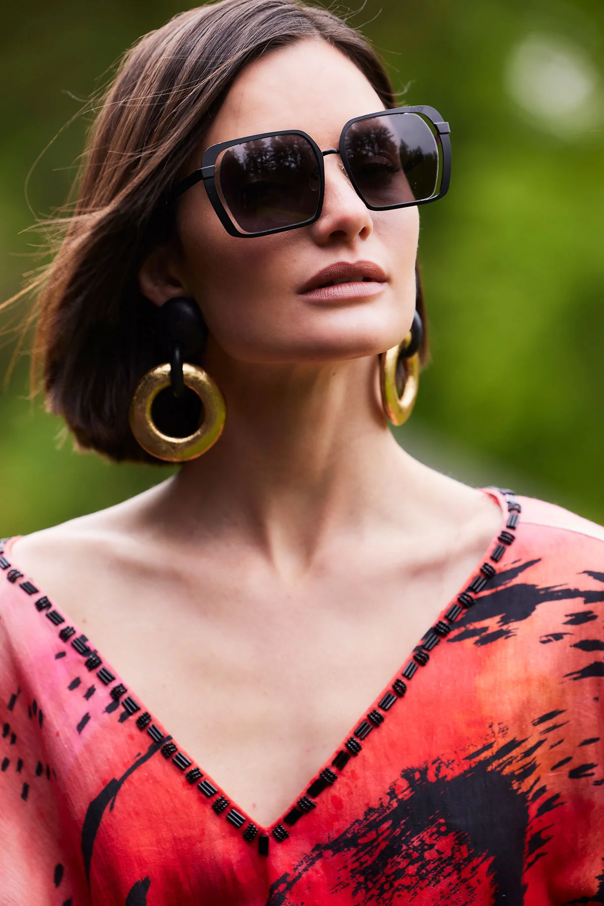 Kintsu Metal Rectangle Sunglasses - Image 10