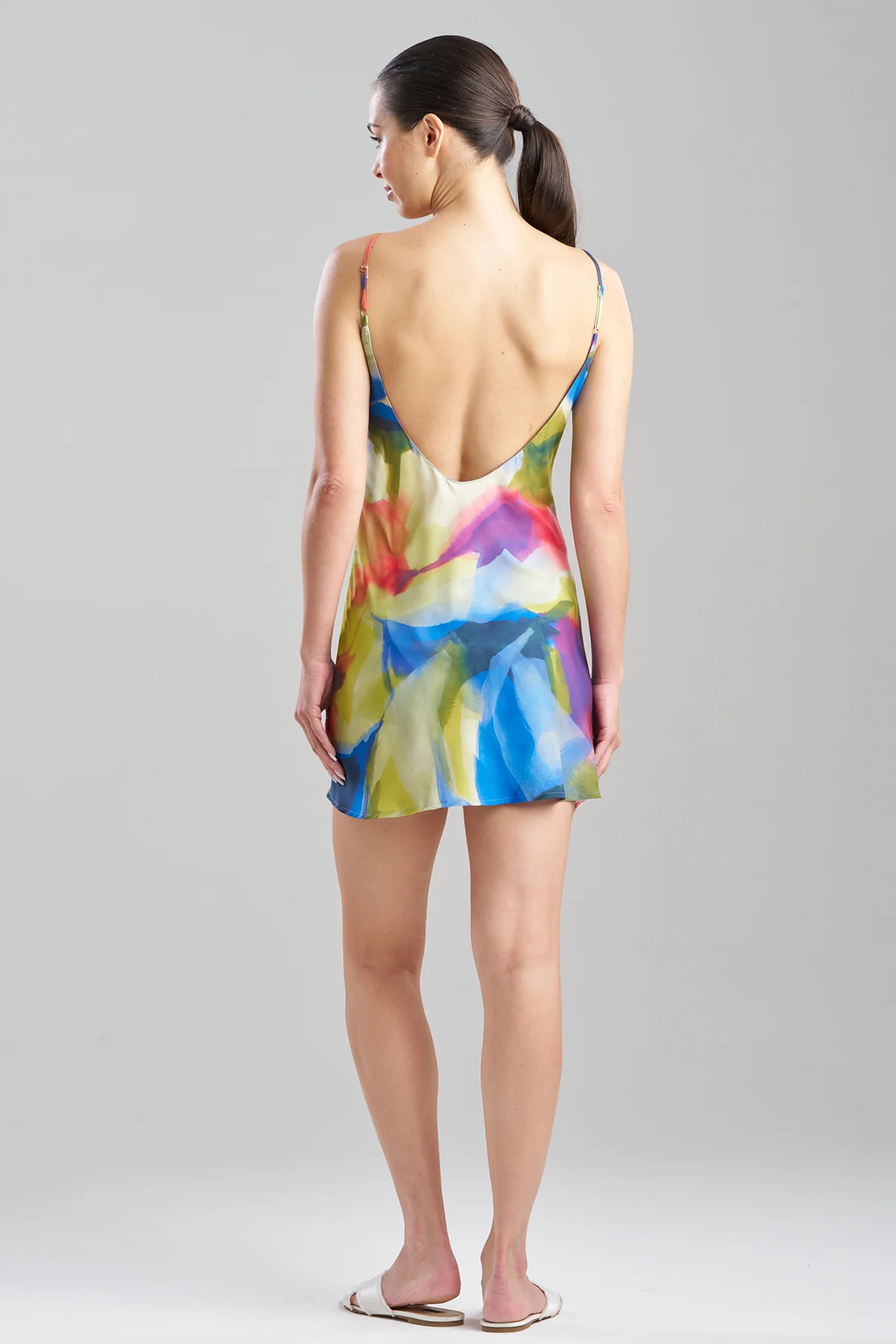 Kumo Printed Stretch Satin Chemise - Image 2