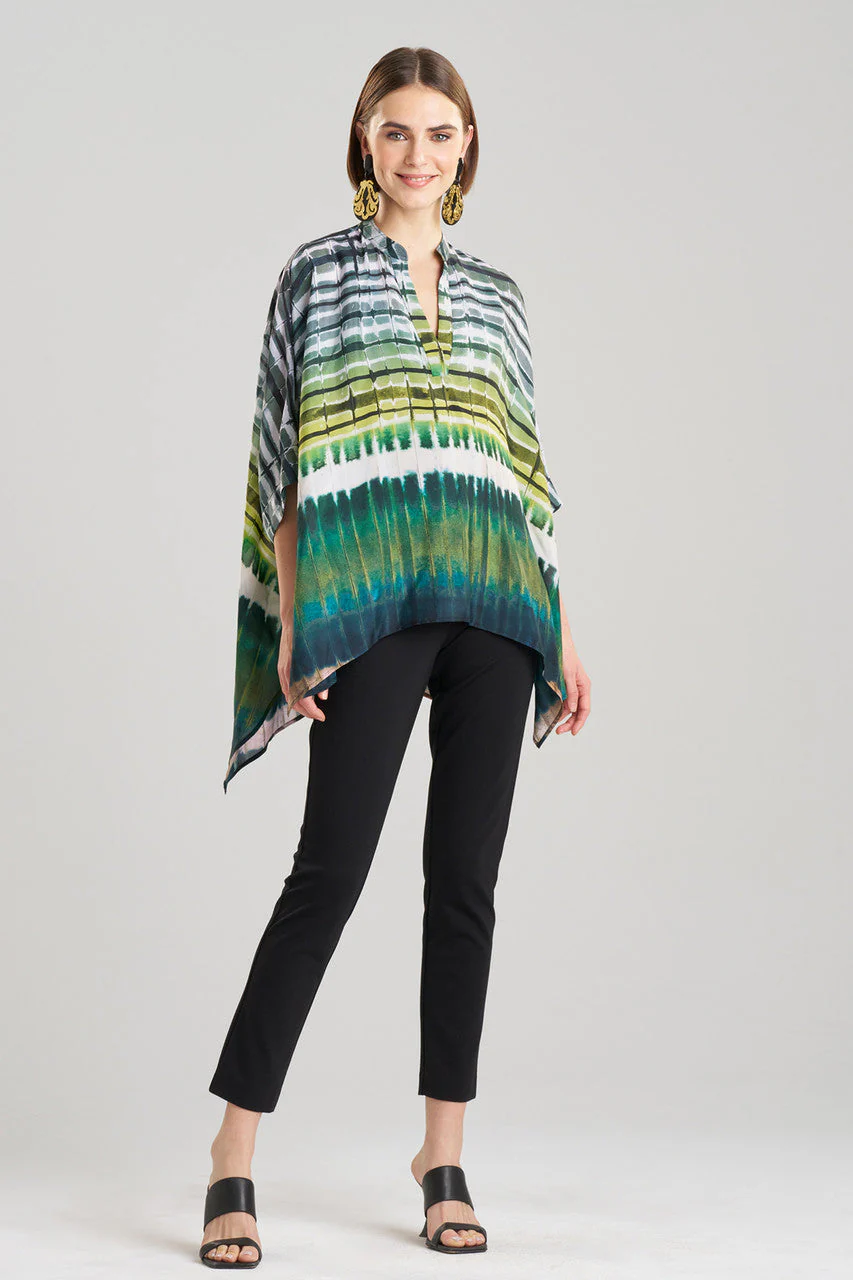 Lana Printed Obi Silk Caftan Top - Image 2