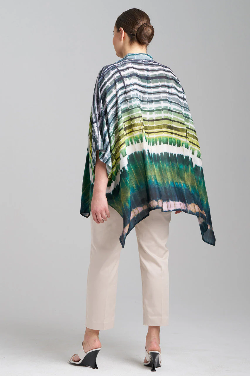 Lana Printed Obi Silk Caftan Top - Image 5