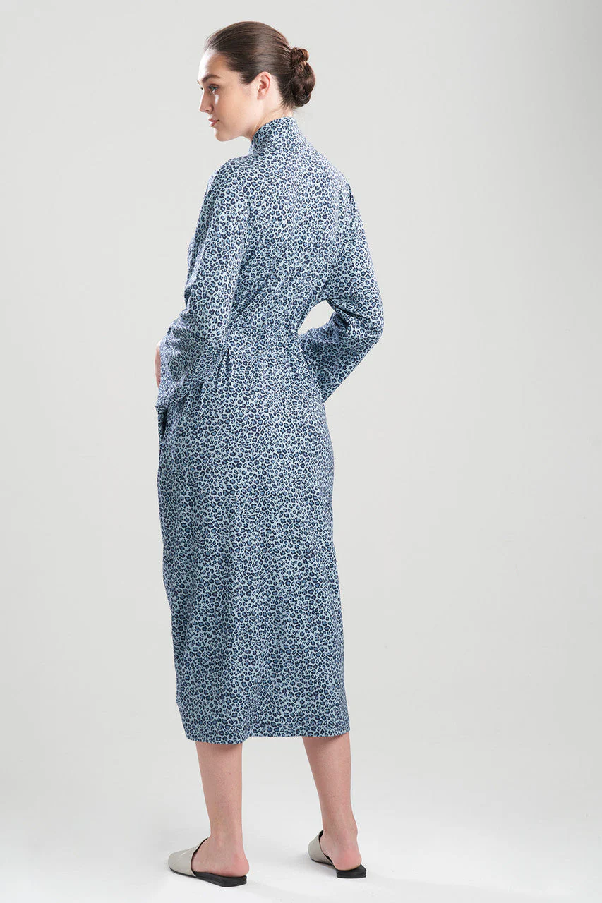 Leo-Printed Cotton Jersey Robe - Image 3