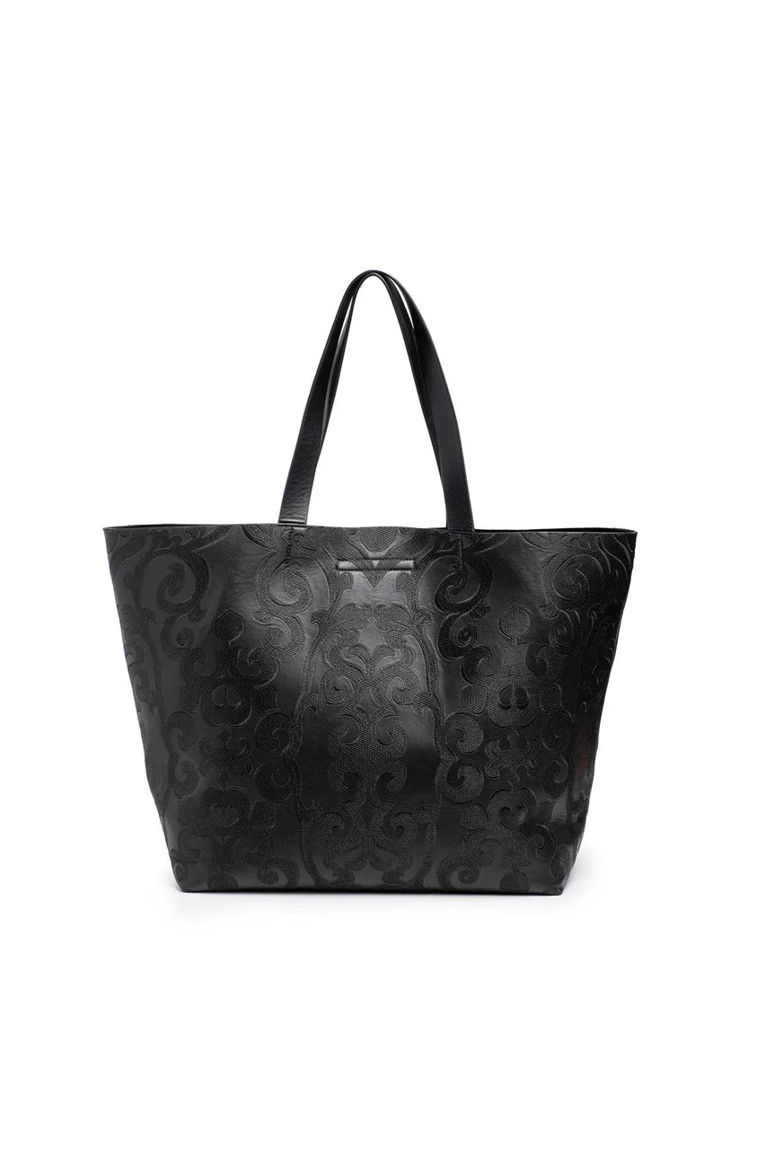 Leticia Embroidery Large Tote Bag