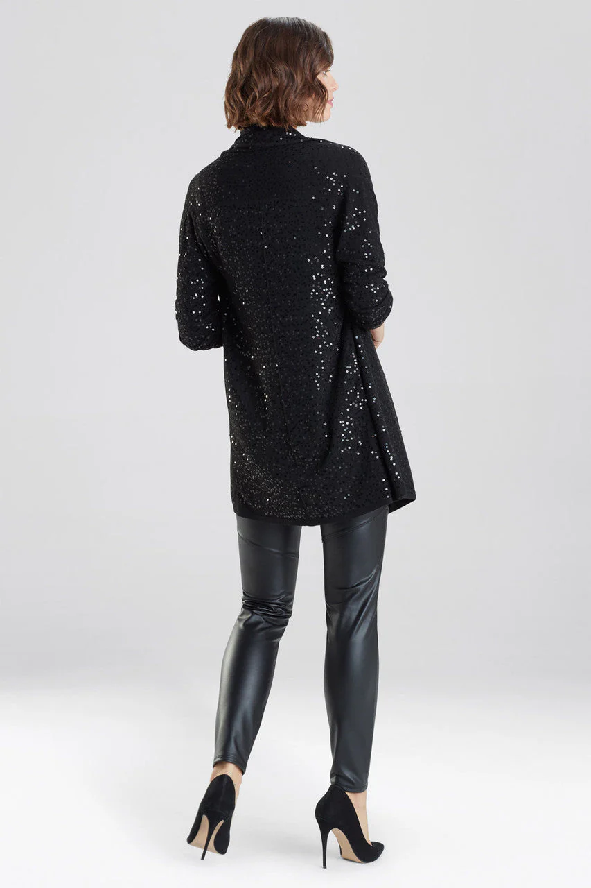 Light Weight Knit Sequin Cardigan Sweater - Image 3