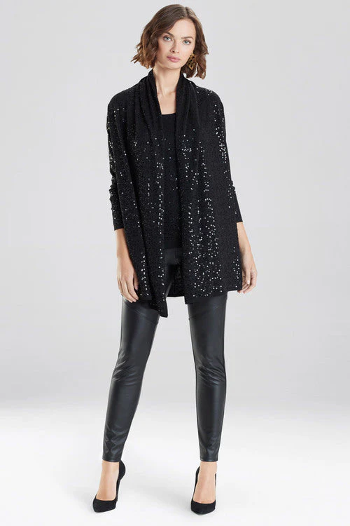 Light Weight Knit Sequin Cardigan Sweater - Image 6