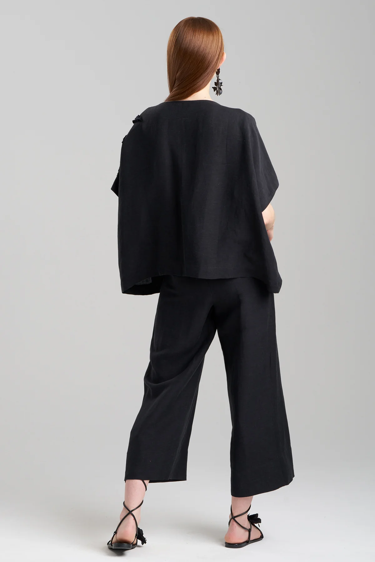 Light Weight Linen Embroidered Caftan Top - Image 2