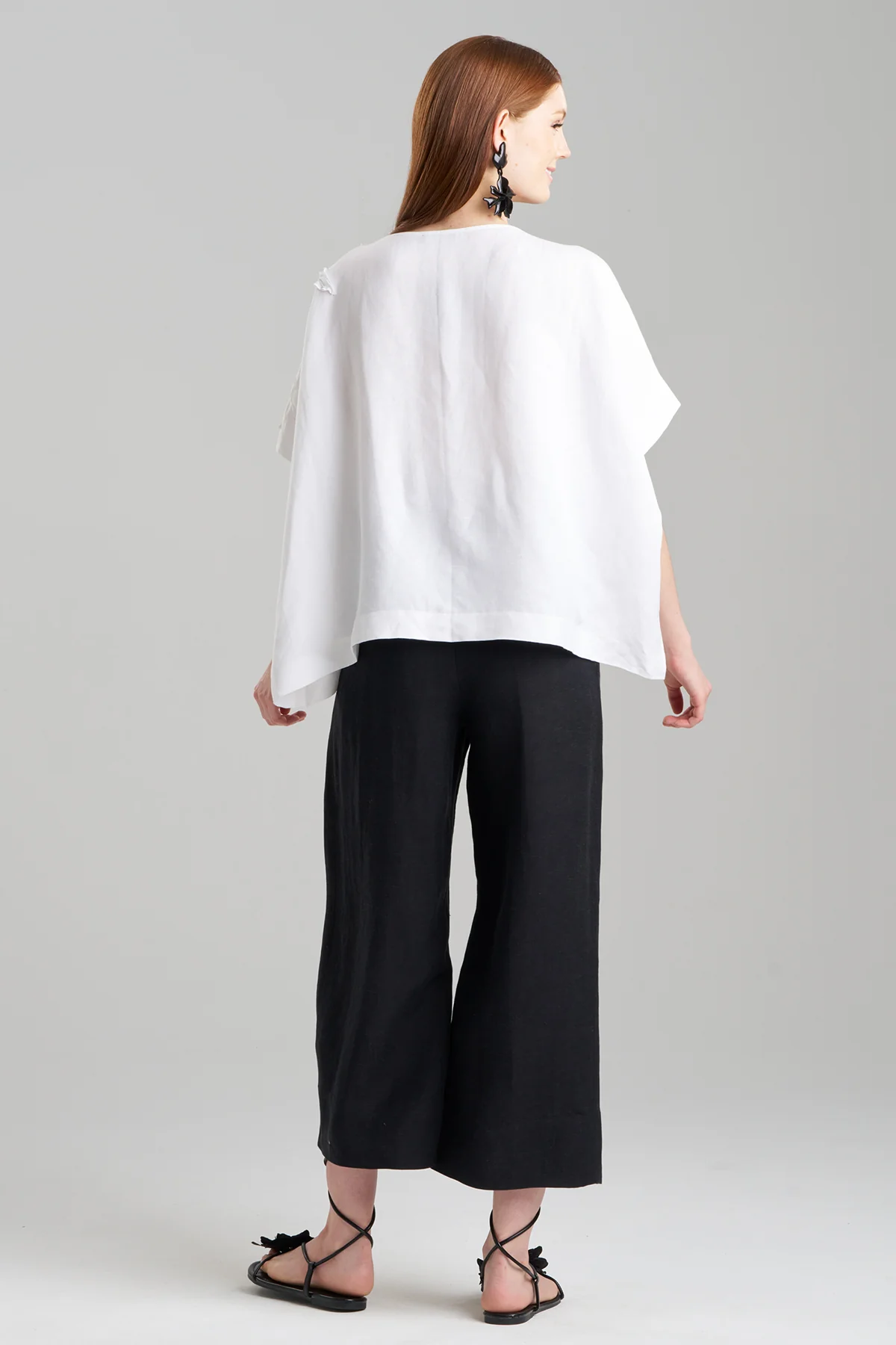 Light Weight Linen Embroidered Caftan Top - Image 3