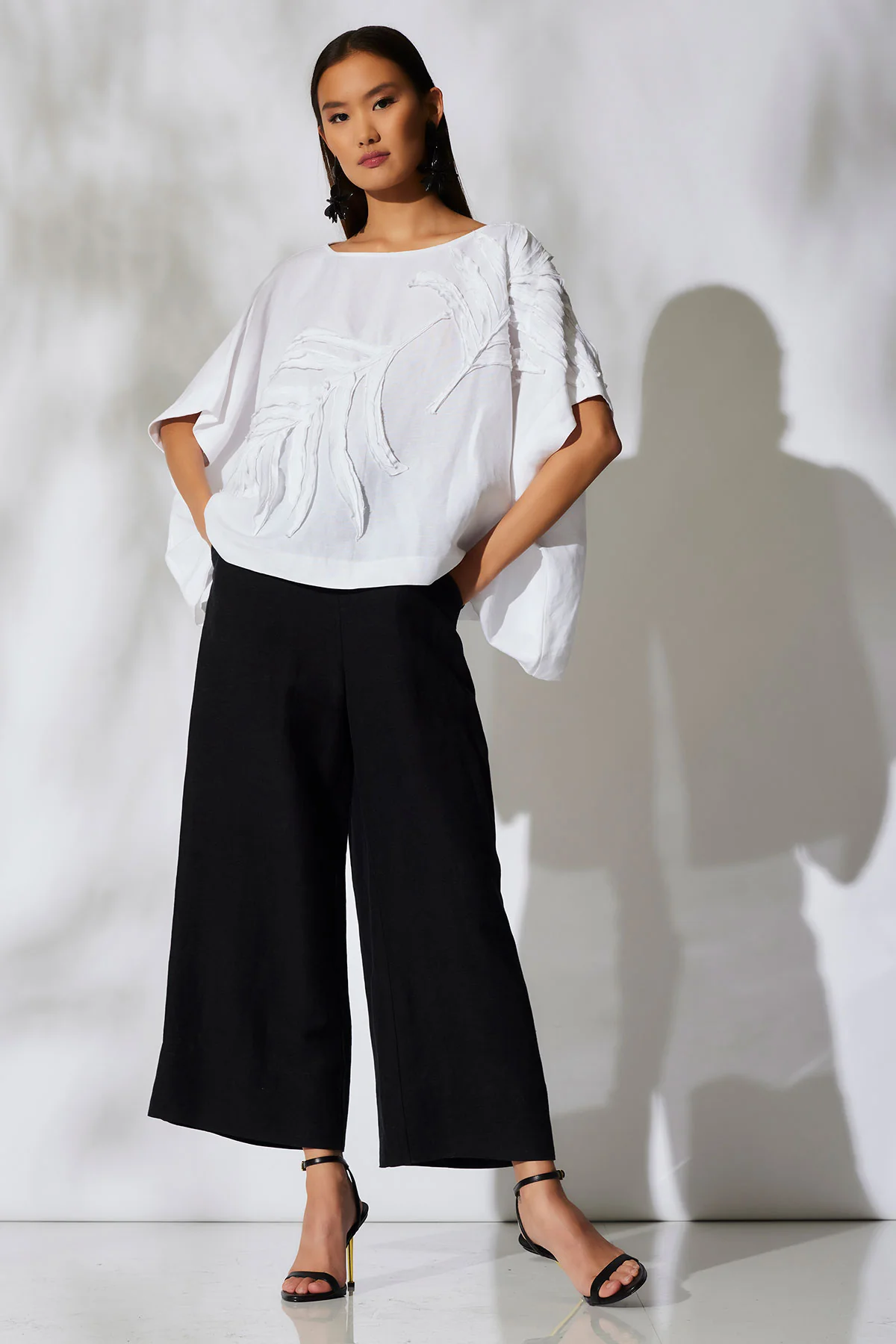 Light Weight Linen Embroidered Caftan Top - Image 6